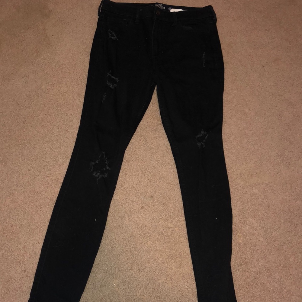 Hollister Black Distressed Jeans